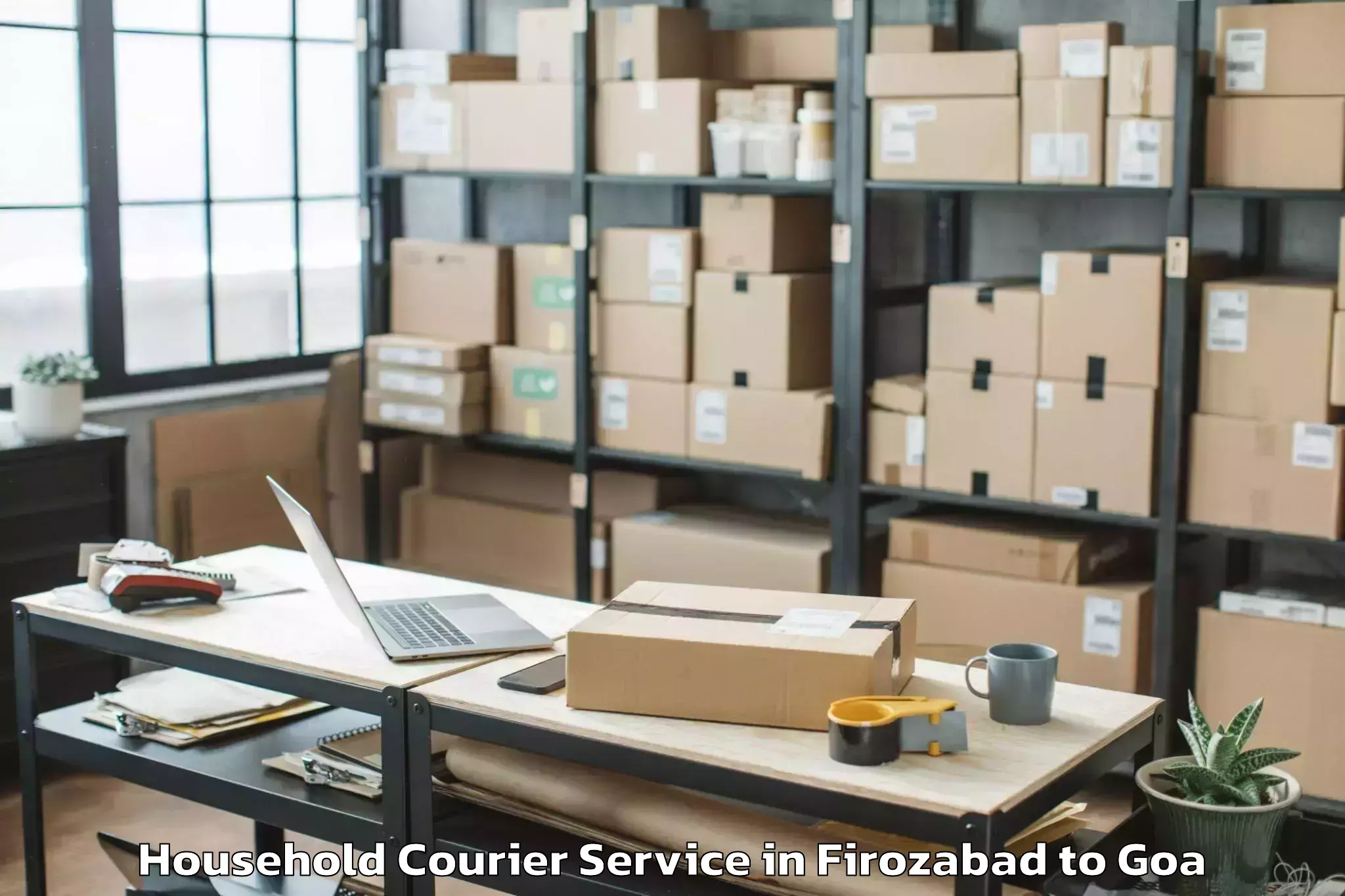 Hassle-Free Firozabad to Tiswadi Household Courier